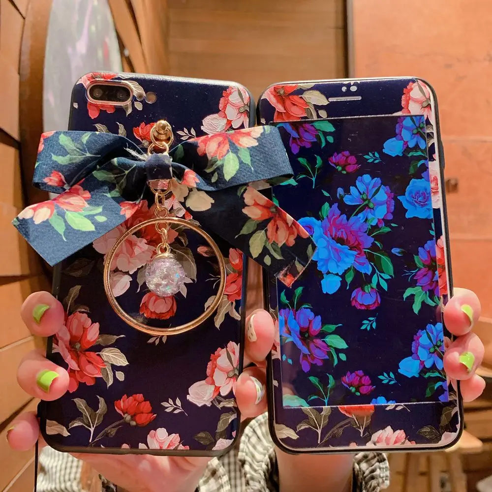 KISSCASE Luxury Cloth Phone Case For iPhone XS Max 6S Plus 6 7 8 5S Litter Flower Cover XR X SE 5 Fundas |