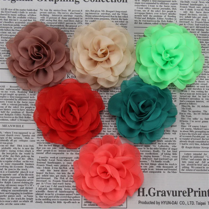 Новинка новые двойные шифоновые тканевые броши в виде цветов женские Броши с