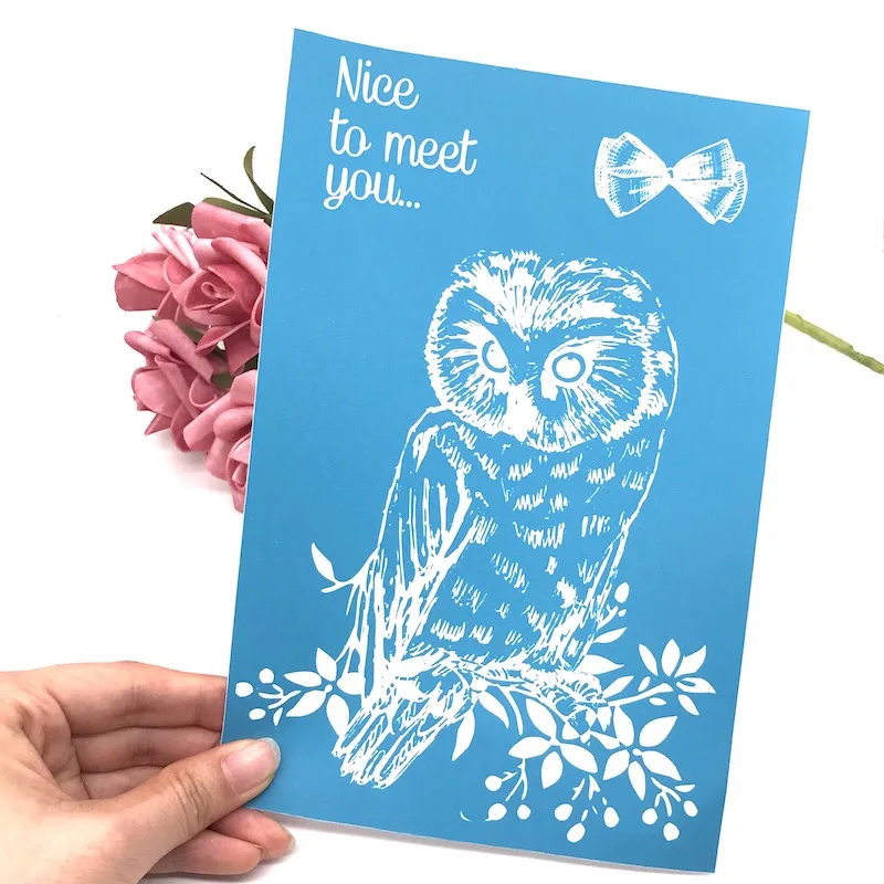 YPP CRAFT Owl самоклеящаяся шелковая трафаретная печать сетчатая передача для DIY