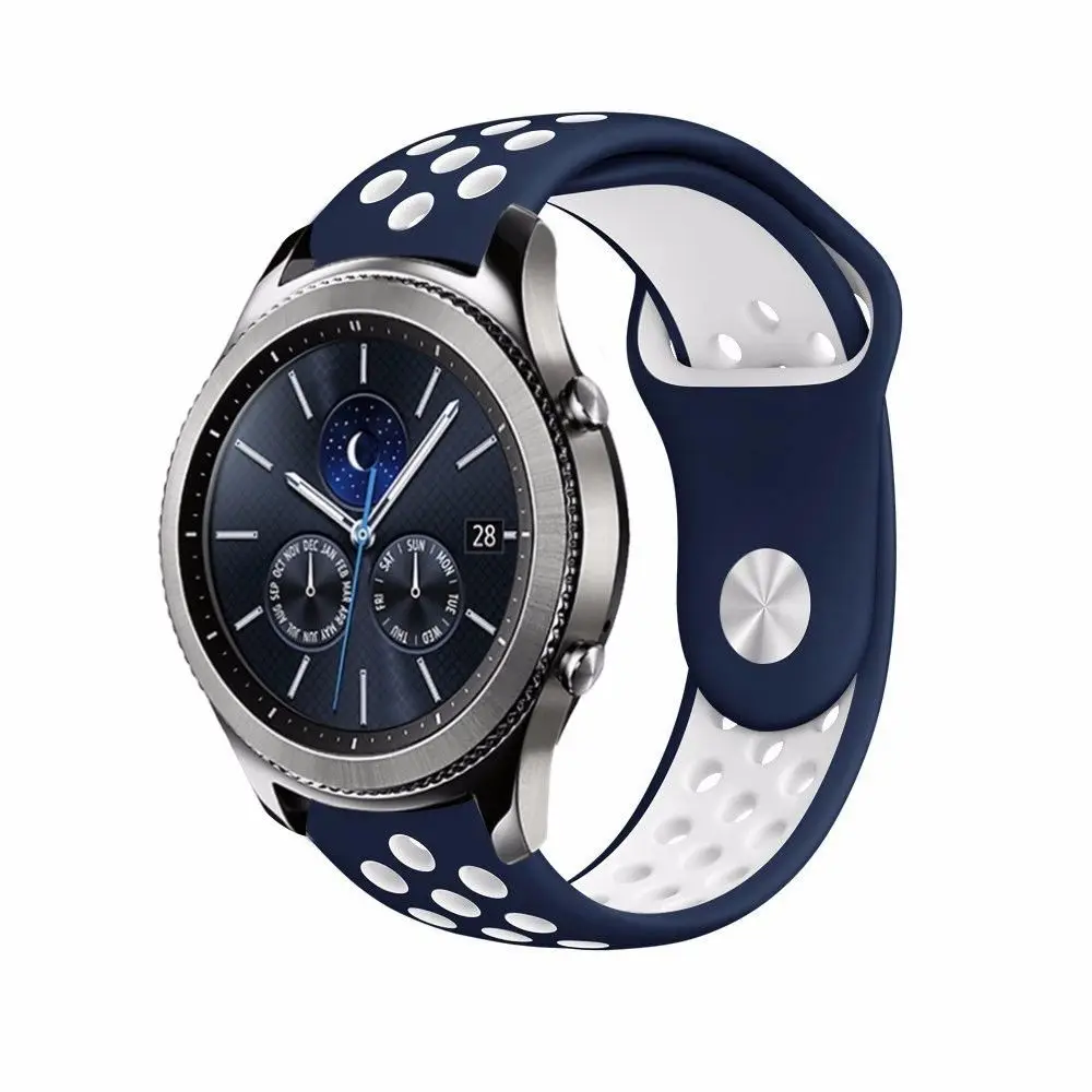 Резиновый силиконовый ремешок 20 мм 22 для Samsung Gear S3 S2 Sport Frontier Classic часов Xiaomi Huami Amazfit