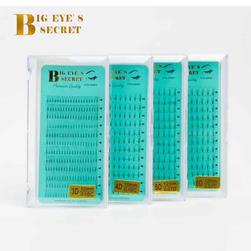 Big Eye's Secret Luxury Lashes 10 Trays  Premade Fans Handmade Eyelashes  Pre Made Volume Fans Volume Lashes Eyelash Extension