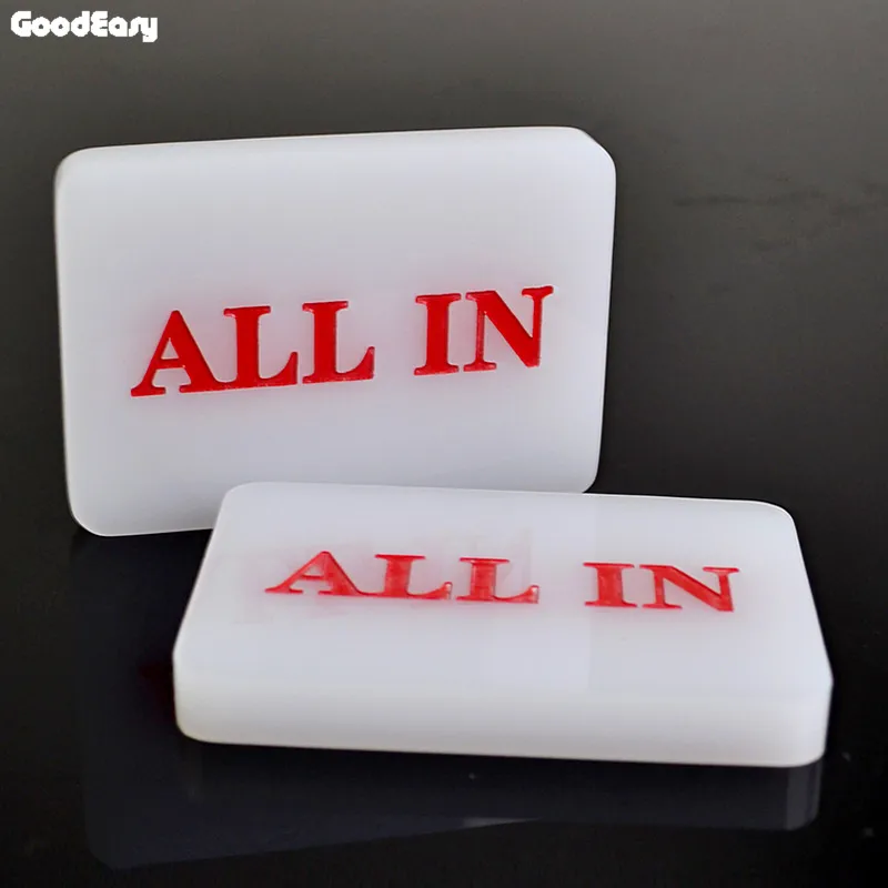 Квадратные акриловые все в дилере Кнопка нажатия Техасский Холдем молоке белые