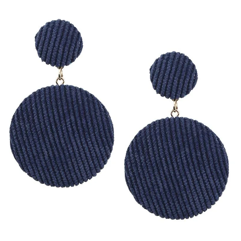 Длинные серьги с золотыми пуговицами в Корейском стиле Новые Вечерние подарки 2019