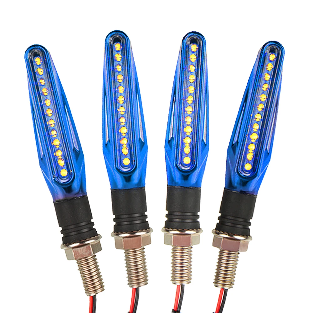 2 pairs blue Мотоцикл указатели поворота мото задние тормоза мигающего светового сигнала для SUZUKI GSX-S1000 GSX-S1000F GSX-S 1000 - Цвет: 2 pairs blue
