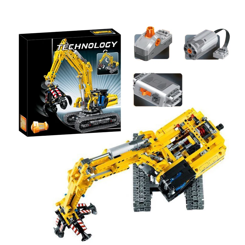Совместимость Legoing Technic экскаватор модель строительных блоков кирпич без