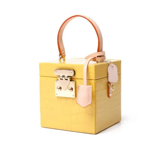 Yellow Новинка, женская кожаная сумка с каменным узором, модная сумка с застежкой, дизайнерская женская сумка-тоут для женщин, сумки через плечо - Цвет: Yellow