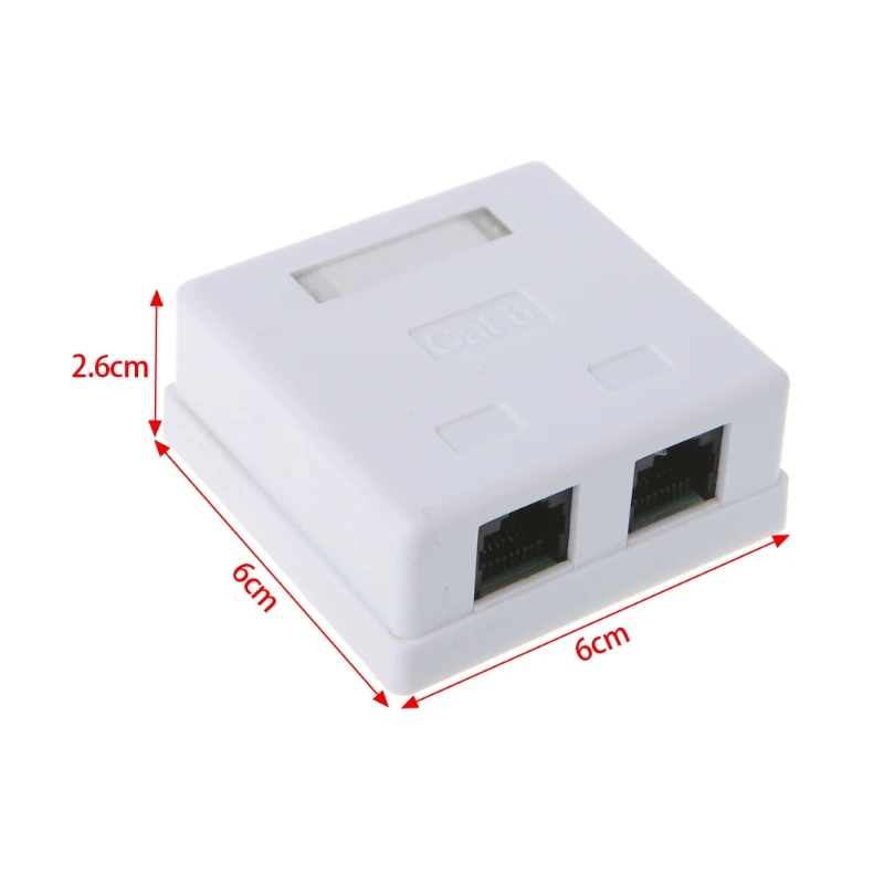RJ45 распределительная коробка CAT6 Сетевой разъем 2 порта настольный удлинитель