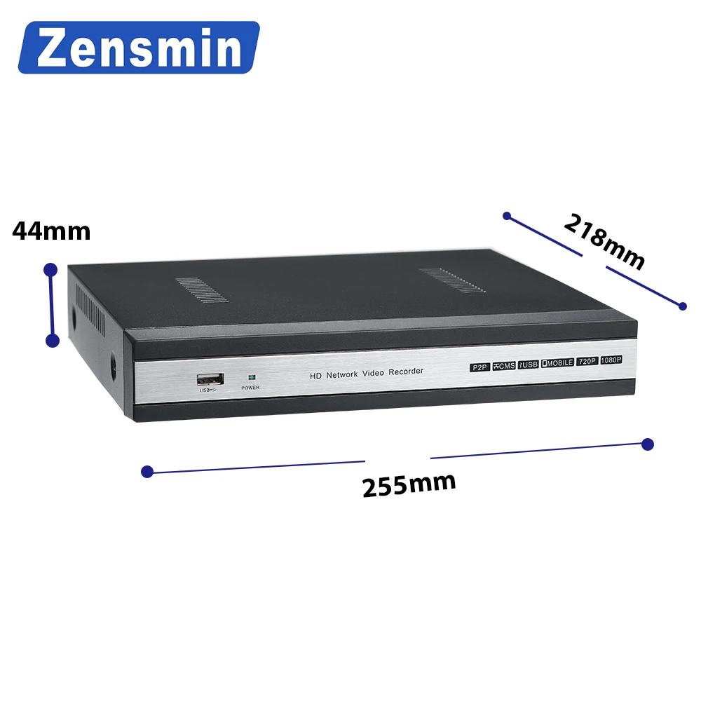 Zensmin H.265 XMeye FULL HD 8ch IP PoE NVR 2.0MP 5.0MP в реальном времени p2p 48 В VGA HDMI Onvif 1 SATA 6 ТБ HDD