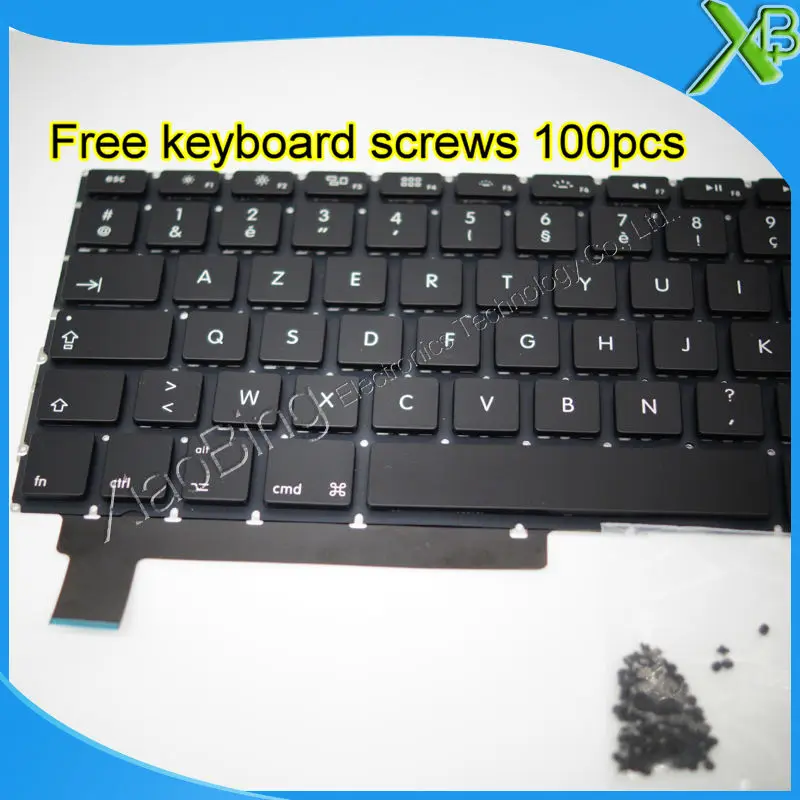 Совершенно новый для MacBook Pro 15 4 &quotA1286 AZERTY FR Французская клавиатура + 100 шт. винты