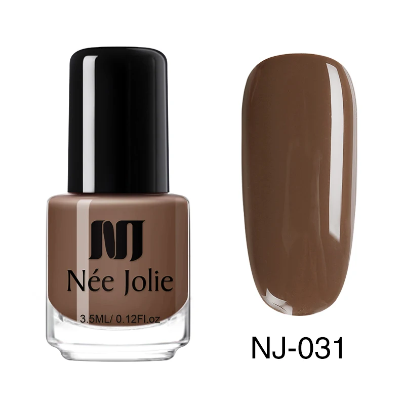 3.5ml NJ031 Лак для ногтей NEE JOLIE, кофейный, серый, красный, серия Nail Varnich, чистый цвет, лак для ногтей, лак, украшение, 3,5 мл - Цвет: 3.5ml NJ031