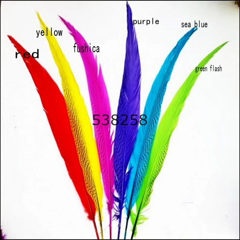 100 шт/Цветные окрашенные дамские серебряные перья фазана своими руками для