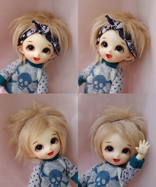 Парик для шарнирной куклы 1/8 1/12 парик XAGA AE PUKIFEE LATI flaxen короткие волосы меховые
