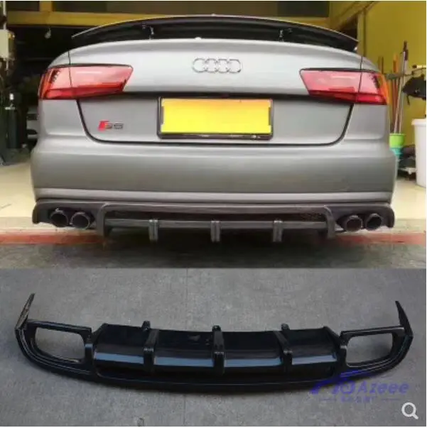 Углеродное волокно задний бампер спойлер Диффузор Крышка для AUDI A6 S6 RS6 C7 C7.5 2012 2013 / ABT