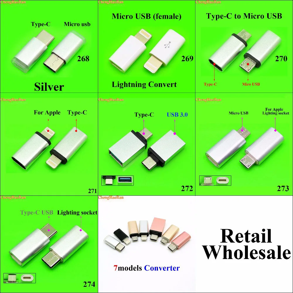 USB 3 1 type C Male to Micro Female адаптер type-C Конвертер Разъем USB-C для осветительной вилки iPhone
