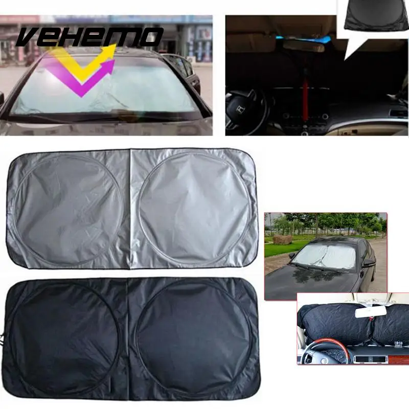 Silver Auto Front Folding Window Sun Shade Car Visor Shield Cover Screen Block | Автомобили и мотоциклы