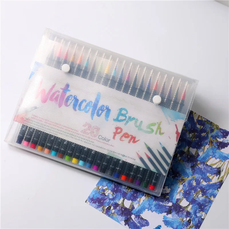 

20 Colors Soft Fine Tip Watercolor Brush Pen Markers Pens Set Paintbrush for Sketch Drawing Manga Comic Handwriting