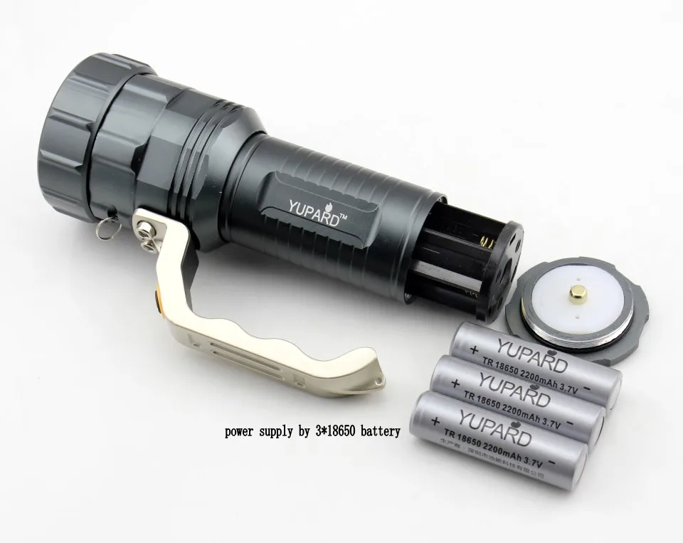 YUPARD XM-L2 светодиодный T6 светодиодный масштабируемый фонарик, прожектор, фонарь, яркий для 18650 перезаряжаемых батарей
