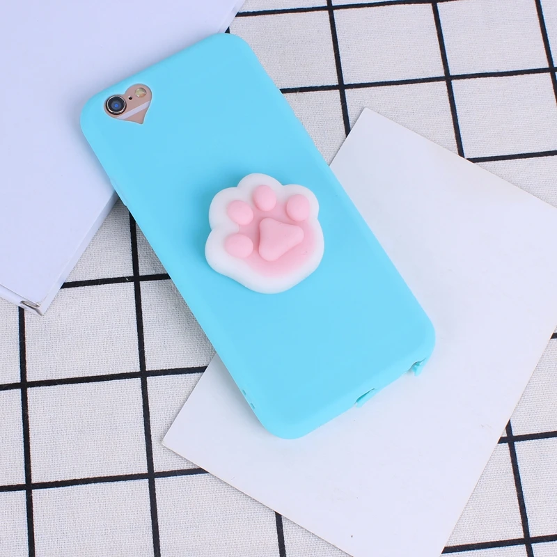 Phone Case for iPhone 6 6S 3D Cute Soft Silicone Squishy Cat Fundas 7 plus 5 5S SE Cover Animal Coque |