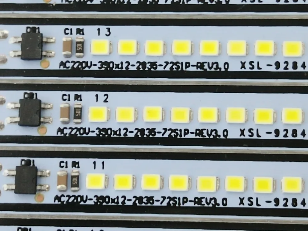 10 шт./лот 220Vac 2835SMD 30/40/50 см 7 Вт Теплый Холодный белый затемнения яркий светодиодный бар светильник витрина жесткий полосу шкаф СВЕТОДИОДНЫЙ жесткий светильник