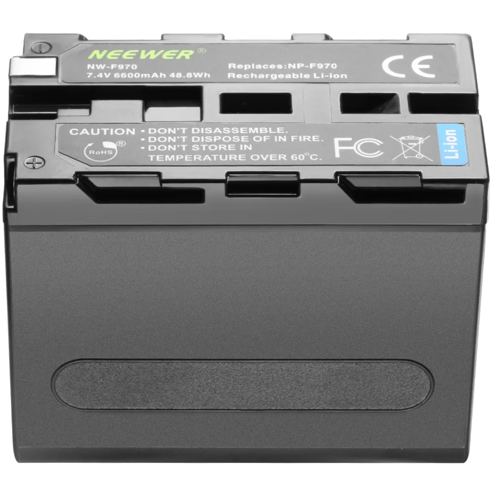 Neewer 6600mAh литий ионный аккумулятор запасная батарея для Sony NP F970 F960 F975 F750 F570