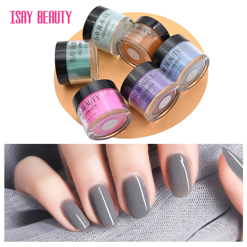 ISAYBEAUTY 10 г белый цвет погружающийся порошок для ногтей натуральный сухой
