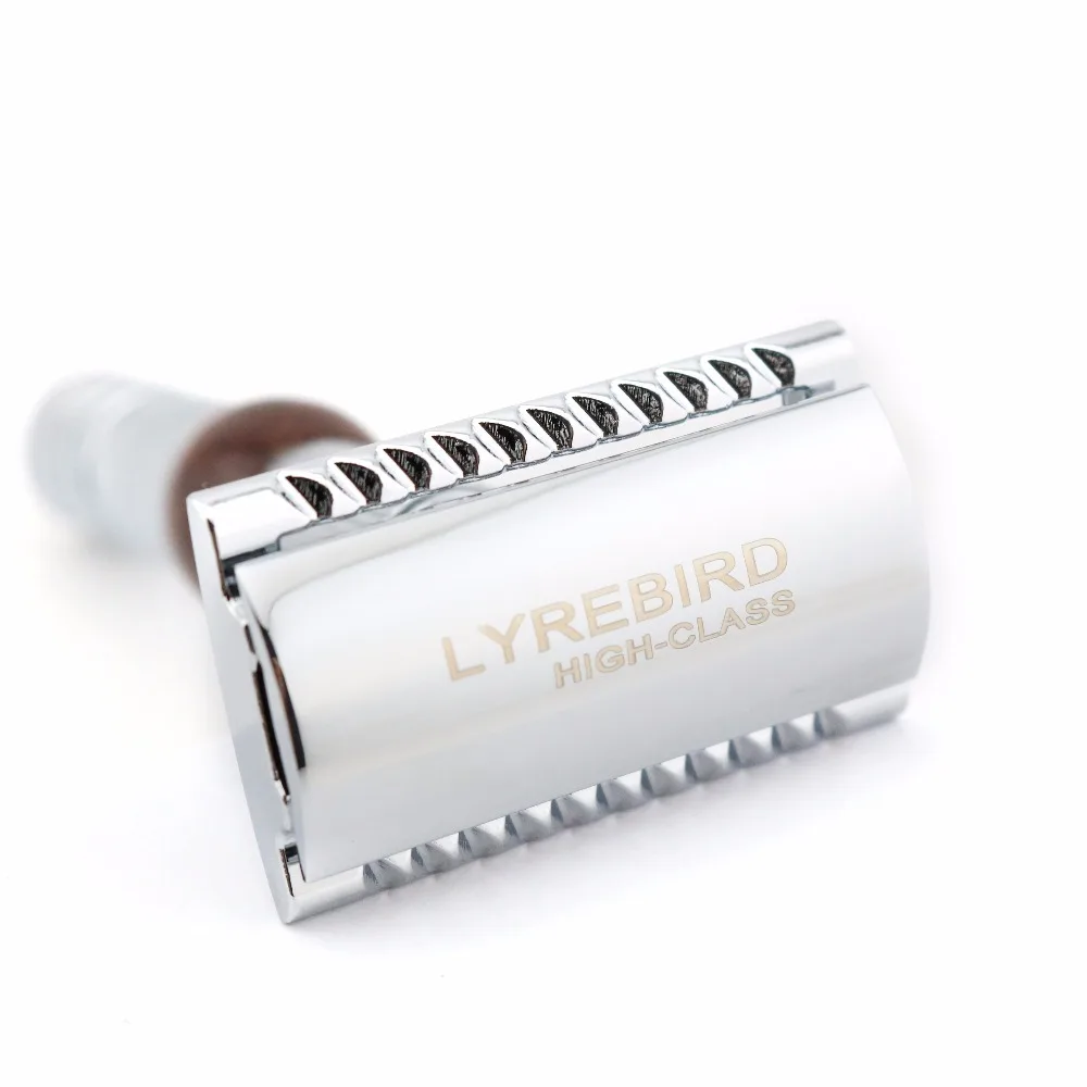 

Lyrebird high class Silvery double edge safety razor Shaving razor S4 Top quality with white box NEW