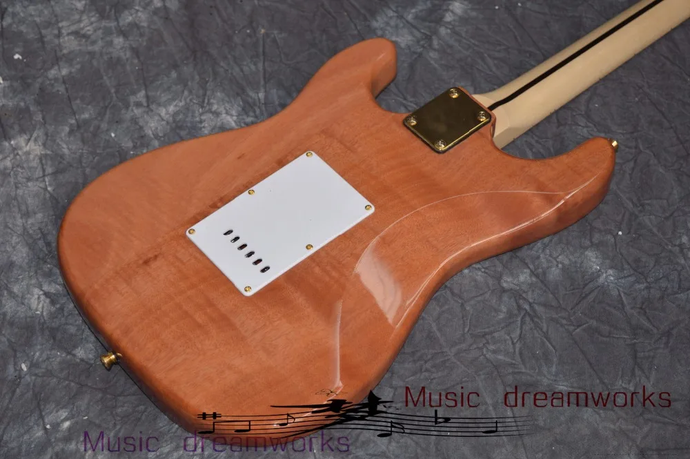 Китай firehawk электрогитара F s T электрическая гитара spalted дерево красное дерево корпус Золотое оборудование
