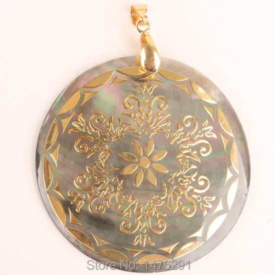 Кулон перламутровый круглый с узором 50 мм|bead pendant|pendant typesbeaded pewter |