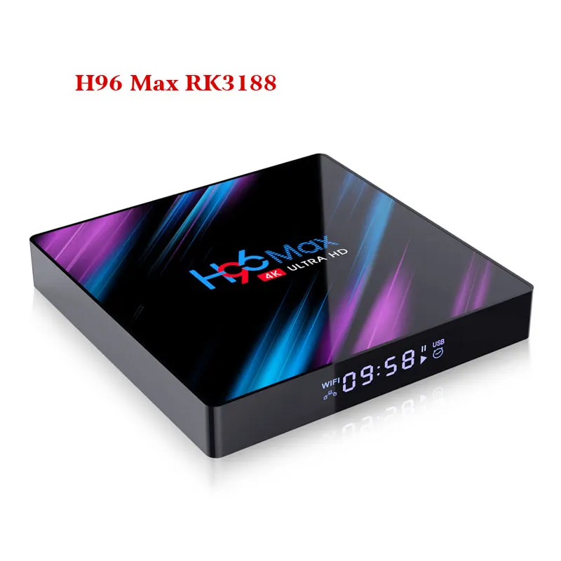 H96 Max RK3318 четырехъядерный Смарт ТВ приставка Android 9,0 4 Гб 64 Гб 2,4G/5G Wifi Bluetooth 4,0 телеприставка 4 ГБ 32 ГБ медиаплеер
