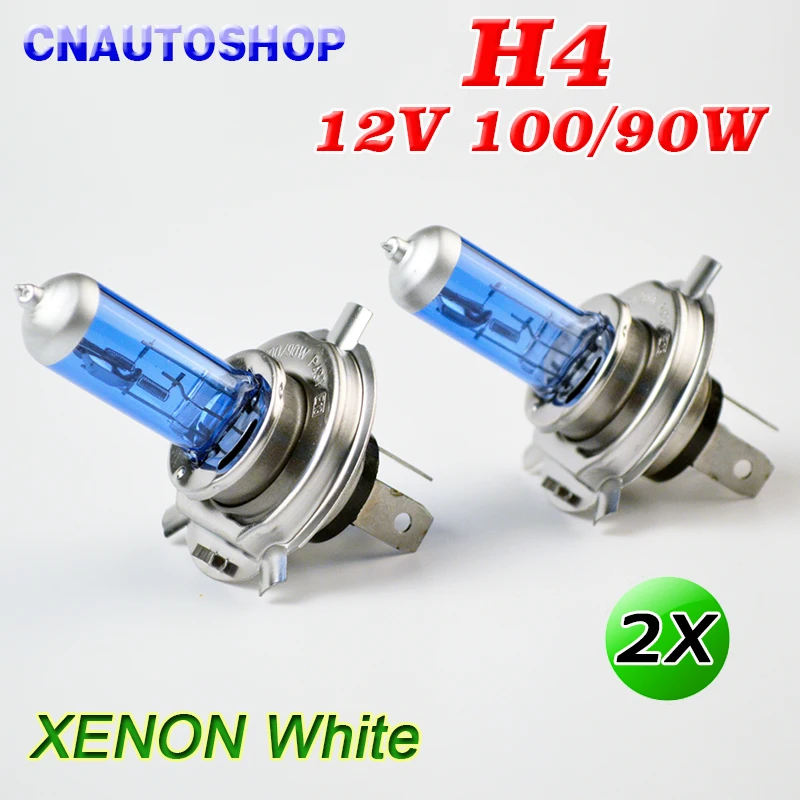 Hippcron H4 галогенная лампа 12V 100/90W Супер белый из 2 предметов Темно-Синий Стекло Нержавеющая сталь основание автомобильной лампы