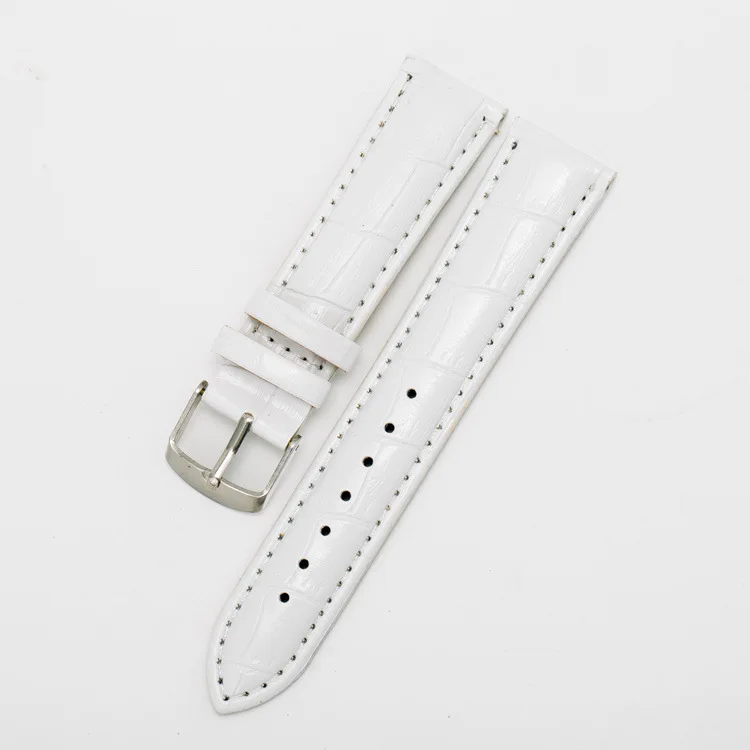 A007 20mm 16mm Black Brown Watchbands Pin Buckle Bracelet Leather Watch Band for Women Size White Strap Clock Men | Наручные часы