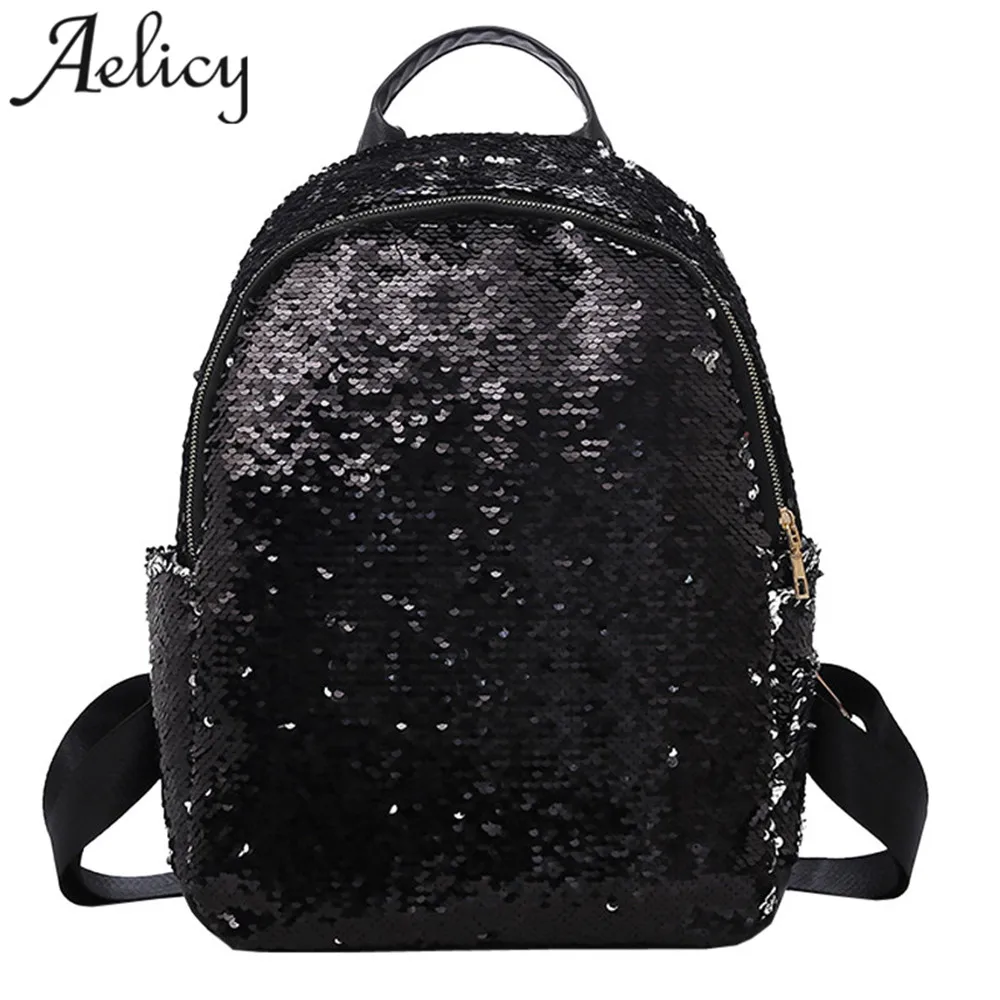 Aelicy сумки для женщин 2018 Pu Высокое качество женский Блестящий рюкзак Дамский