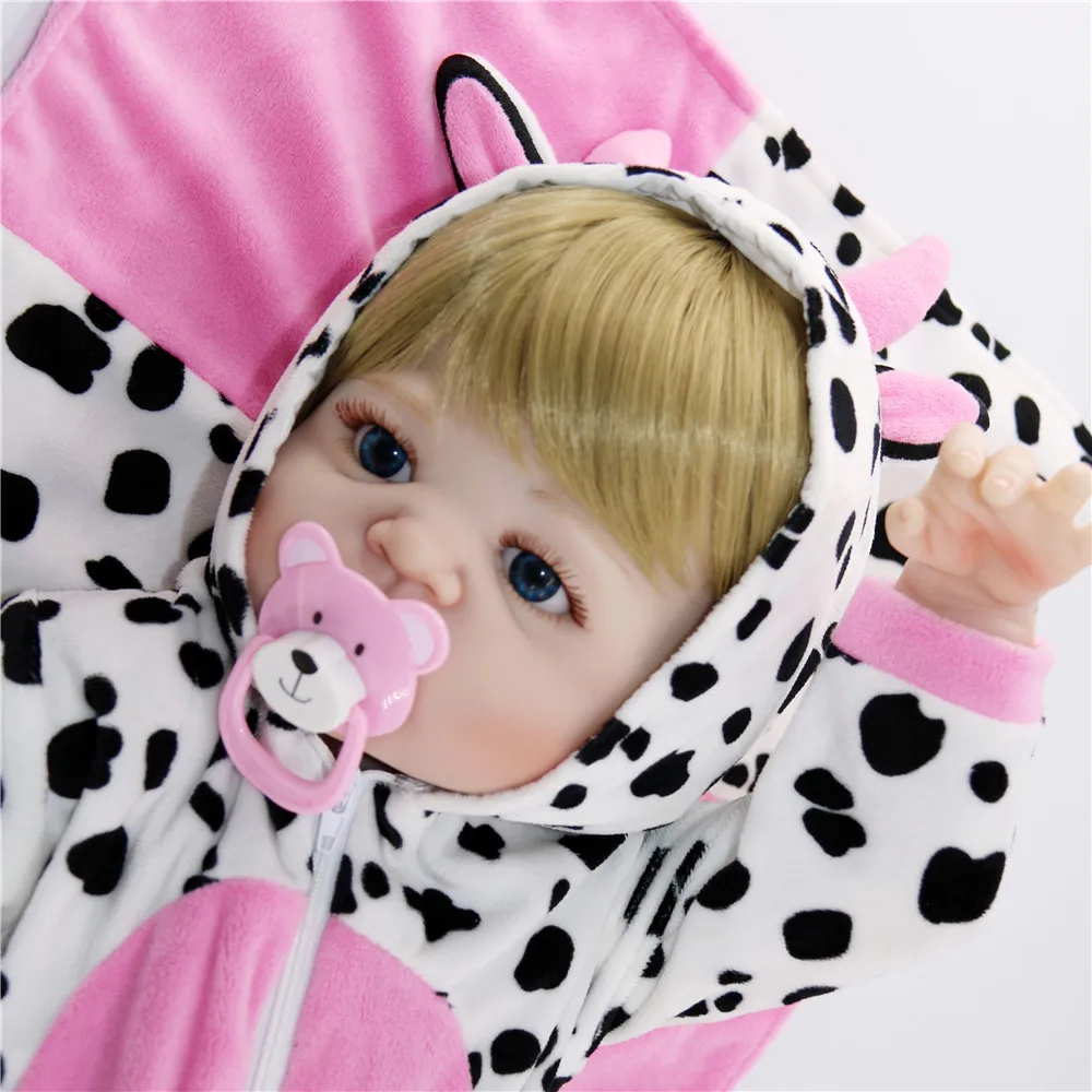 Bebes reborn 23 &quot57 см полностью силиконовый винил baby girl куклы блонд парик может