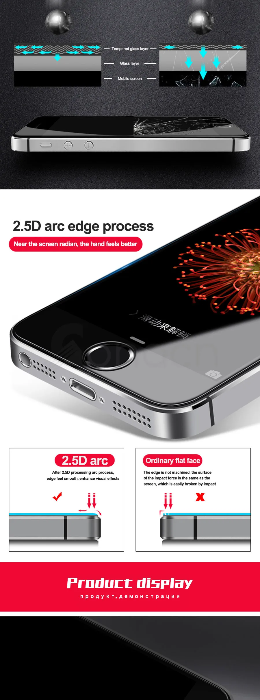 9H Защитное стекло для Apple iPhone 5S SE 5C 5 закаленное защитное стекло для экрана Анти-взрыв для iPhone 5 5S 4 4S Пленка чехол