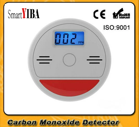 SmartYIBA охранных 85dB Предупреждение ЖК-дисплей фотоэлектрический независимый детектор угарного газа Сенсор угарного газа сигнализация предупреждающая о возможности отравления Сенсор