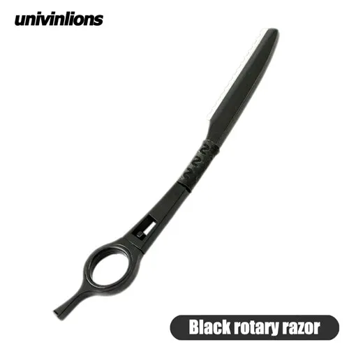 Black razor Univinlions роторная бритва для укладки волос Истончение бритвы; ножницы для парикмахерских прямые парикмахерские бритвы Парикмахерская - Цвет: Black razor