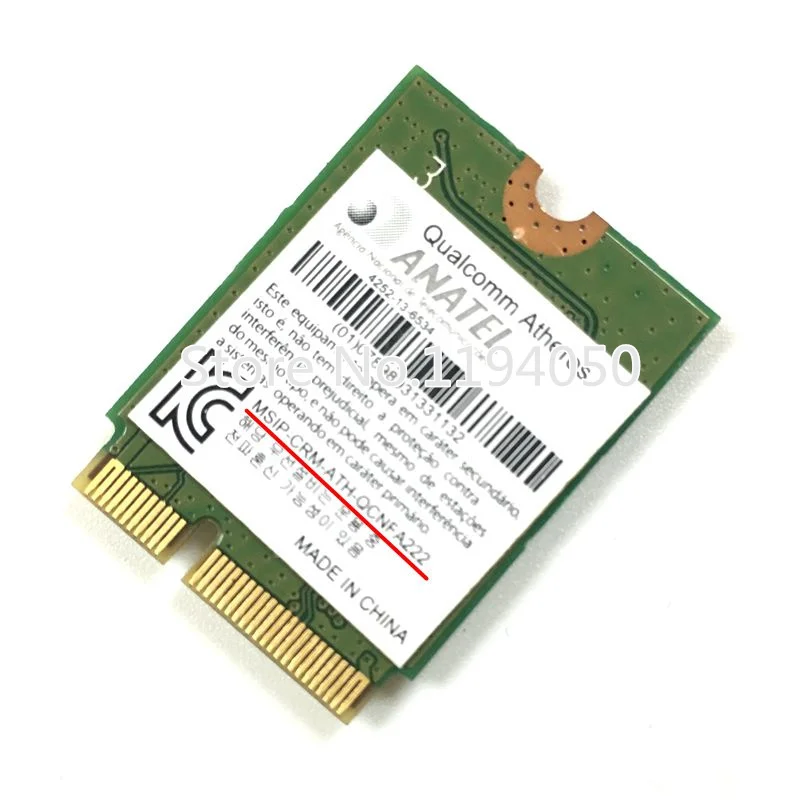 Atheros QCNFA222 AR5BWB222 802.11a/b/g/n  Wi-Fi Bluetooth- 2, 4  5  Wi-Fi + BT 4, 0 NGFF Wlan