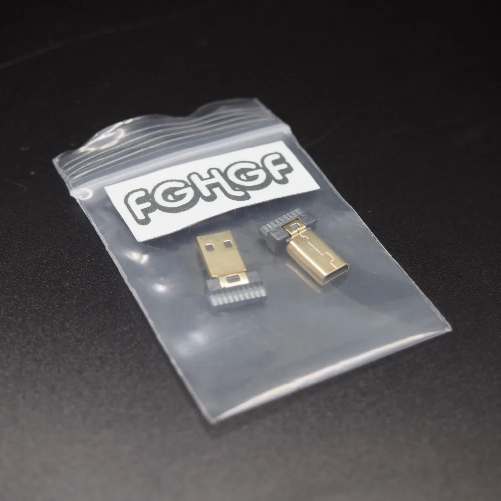 20 шт./лот Micro HDMI штекер d типа Позолоченный разъем HDMI
