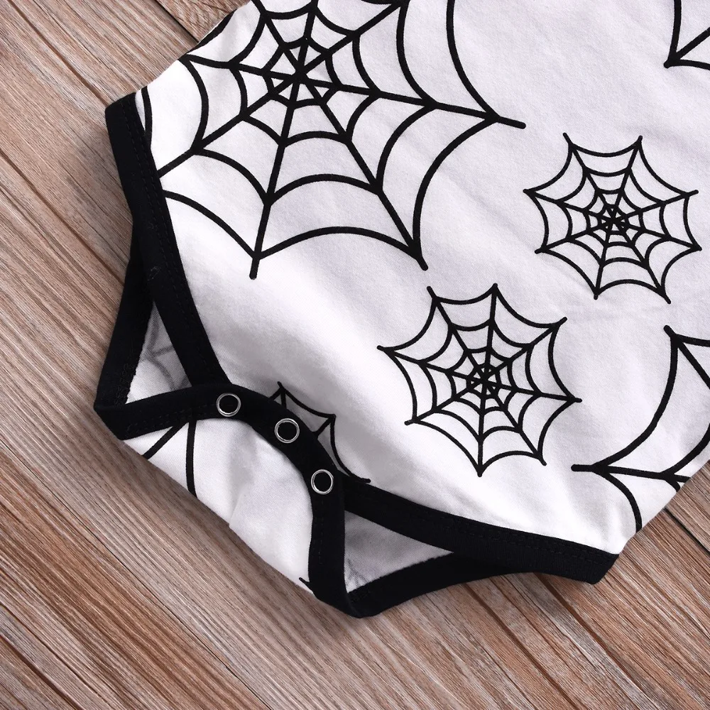 Cukoe милый новорожденный мальчик трико для девочек Паук Одежда в сеточку 1st