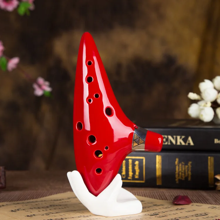 Керамическая подводная лодка Ocarina Flute Alto C с 12 отверстиями Дымчатая музыкальный