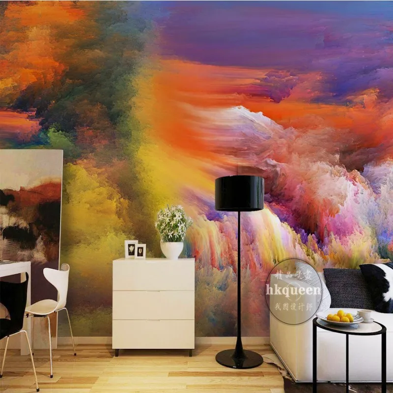 Бесплатная Доставка Фэнтези пейзаж КТВ фоне стены живопись спальня лобби обои 3D