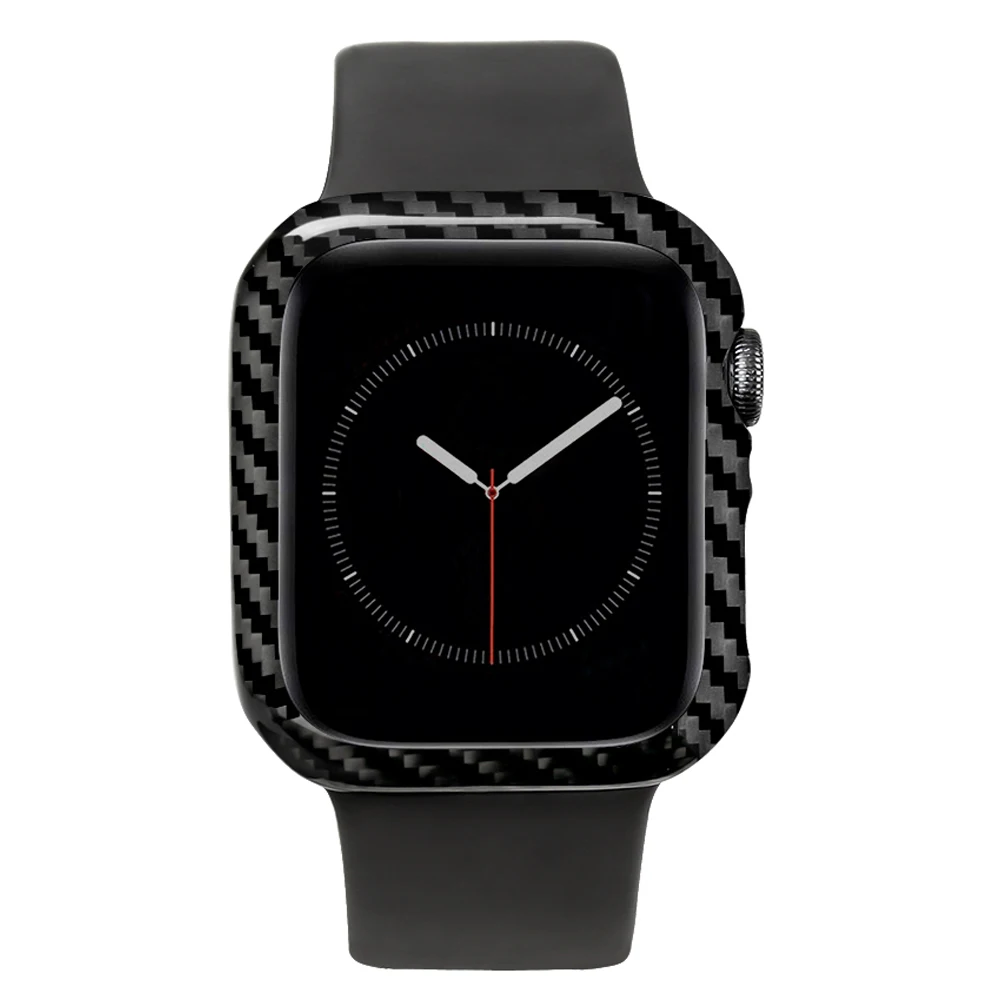 

MCASE 2019 Luxury Ultra Thin Real Carbon Fiber for Apple Watch Series 4 40mm Slim Snug Cover Frame