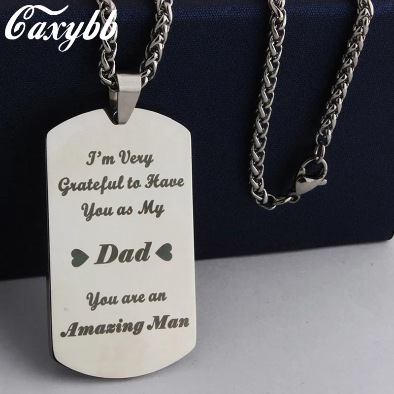 Ожерелье из титановой стали марки Caxybb с подвеской в стиле милитари|steel necklace|jewelry