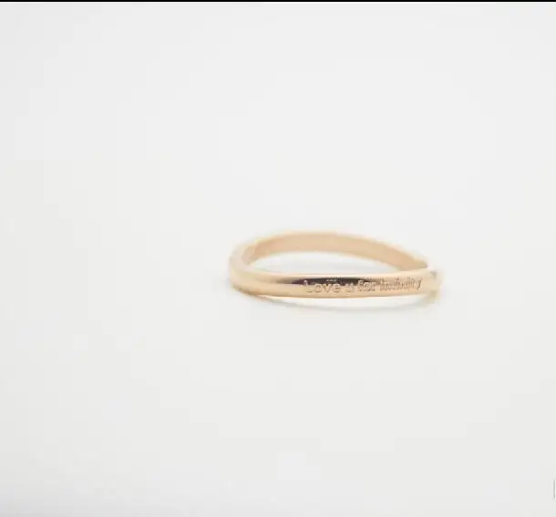 Stainless Steel rose gold color LOVE YOU rings for women | Украшения и аксессуары