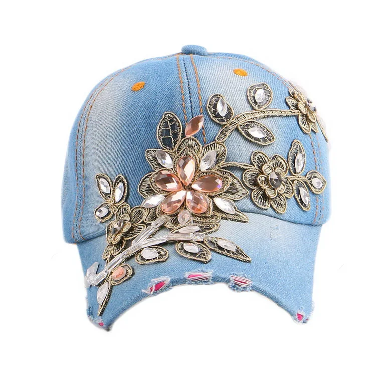 Новейший дизайн модели красоты корона в форме хрустальных бусин bling rhinestone girl женские роскошные Брендовые джинсовые бейсболки