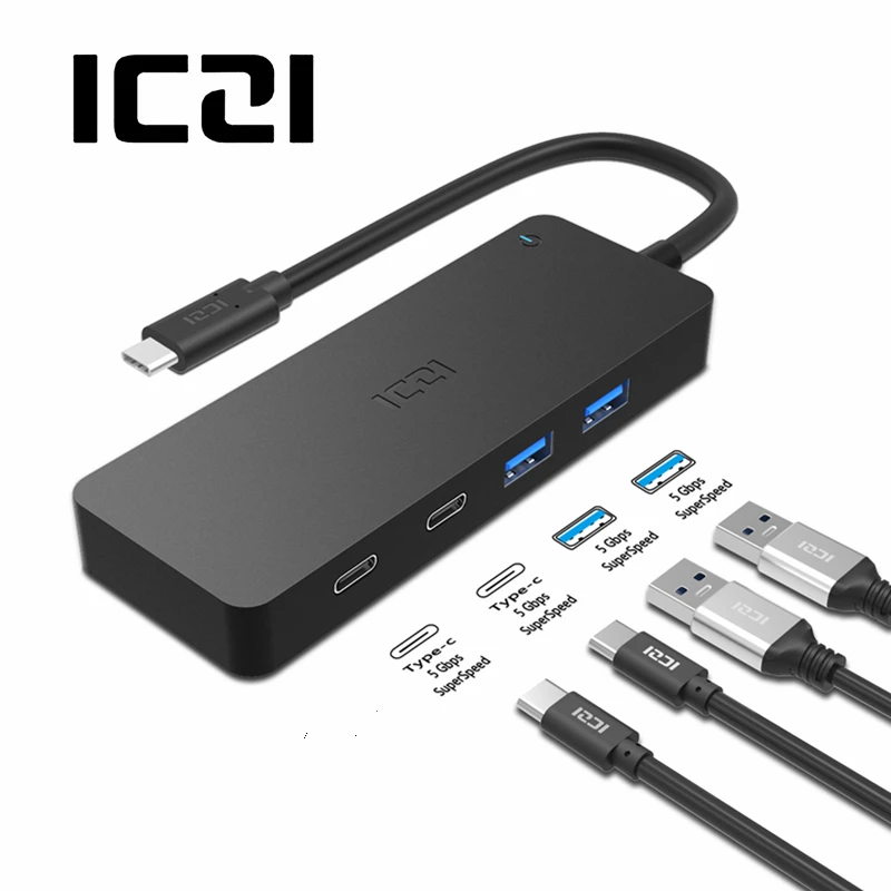 ICZI USB 3 1 Тип C Thunderbolt до 2 0 Порты концентратора данных передачи для macbook 2018 huawei