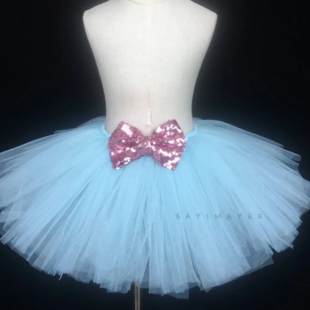 Красочная юбка подъюбник для девочек детская пушистая из тюля танцевальная с