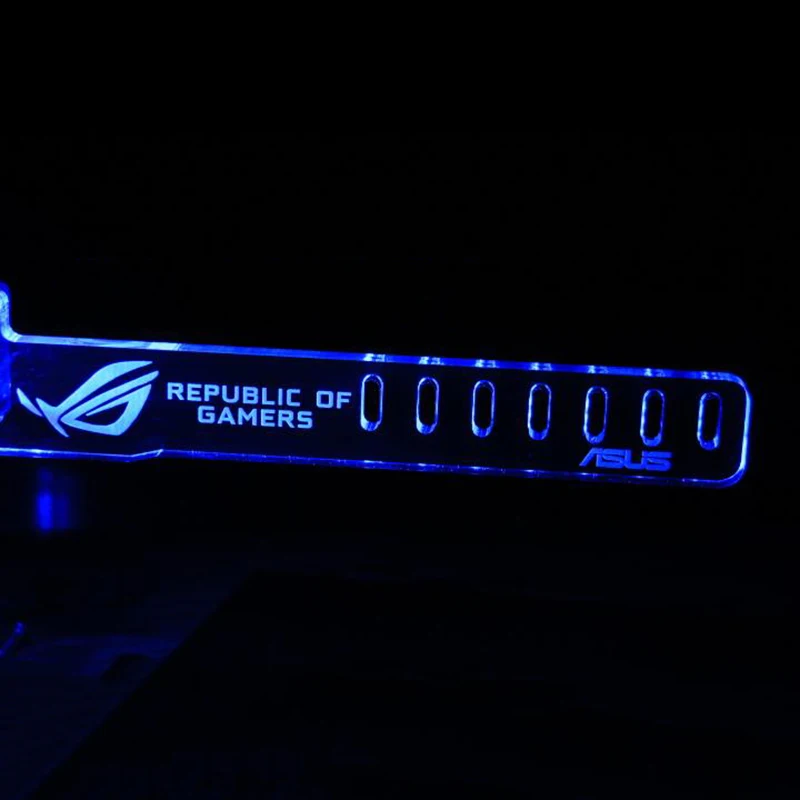 Светящаяся подсветка для компьютерной видеокарты красного цвета Республики