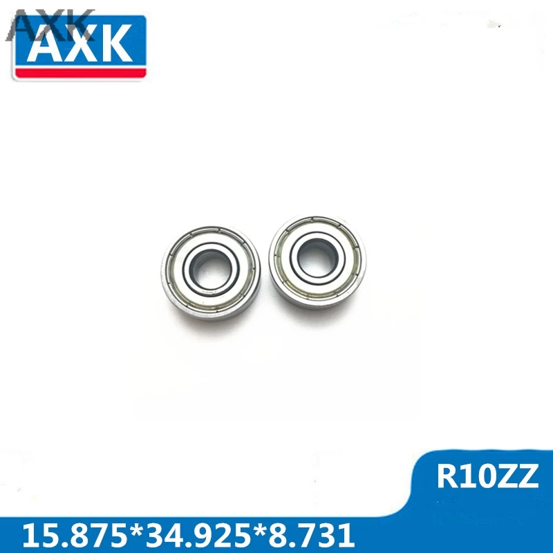 AXK 10 шт. R10zz радиальный шарикоподшипник 15 875*34 925*8 731 мм дюйм Миниатюрный подшипник
