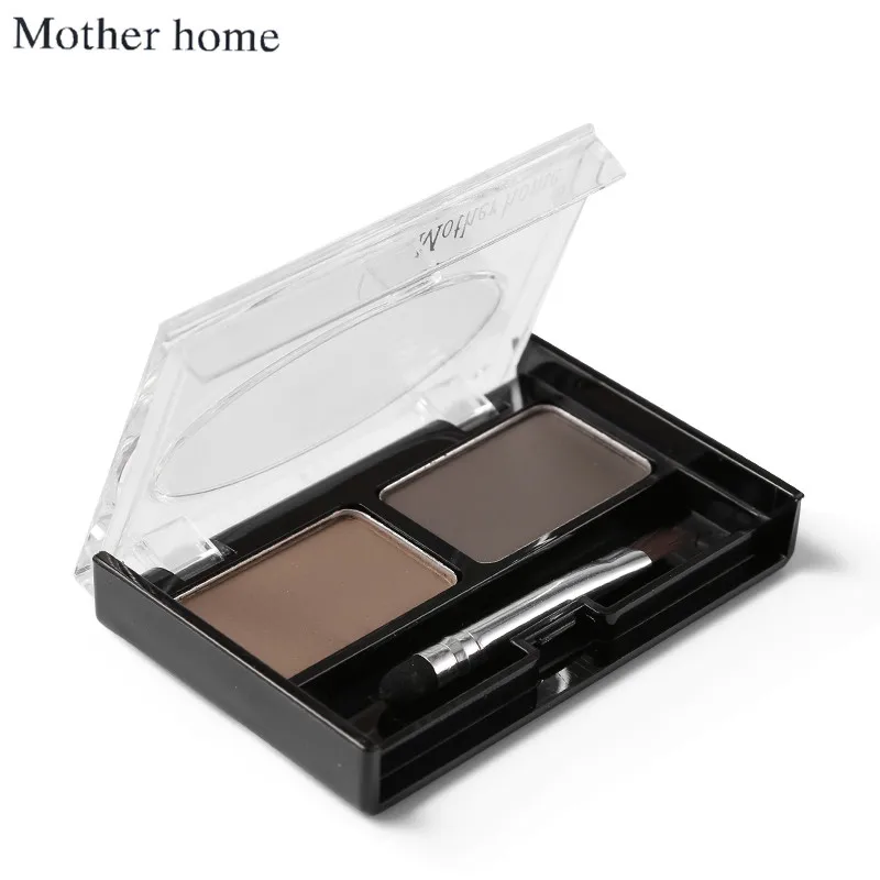 Mother Home Eye Brow Dye Makeup 2 Color Eyebrow Powder Palette Waterproof Tattoo Cake Shadow Kit with Brush | Красота и здоровье